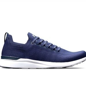 APL women’s techloom breeze midnight blue and white sneakers. Comes with box